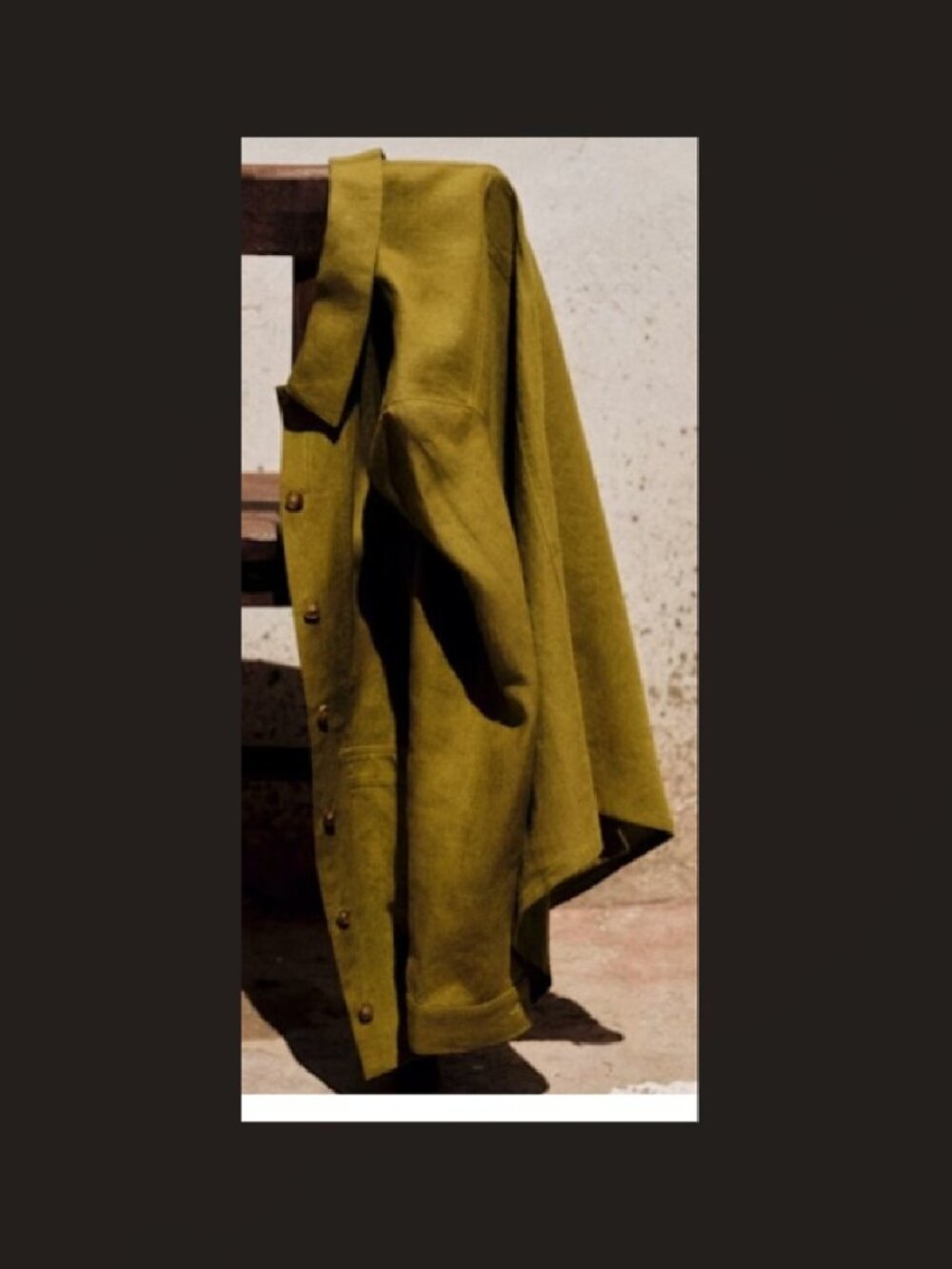 Sezane Will Jacket, Golden Olive linen, size L